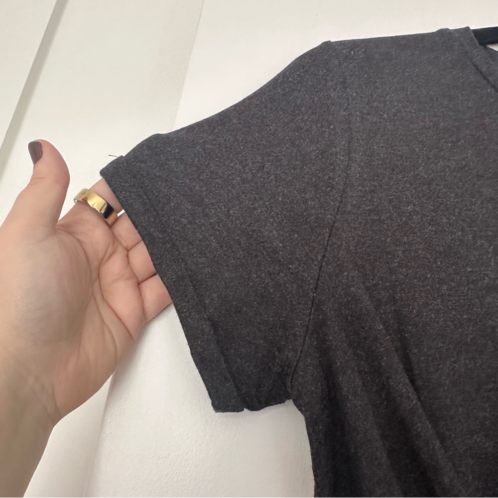 Anthropologie (XS) Globetrotter T-Shirt Midi Dress- Charcoal Gray Minimalist - Picture 9 of 9
